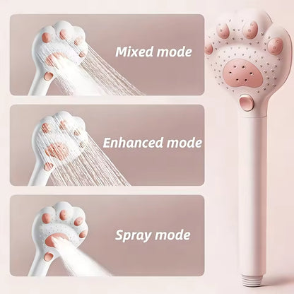 Cute Cat Paw Shower Head – High-Pressure Filtered, 3-Mode